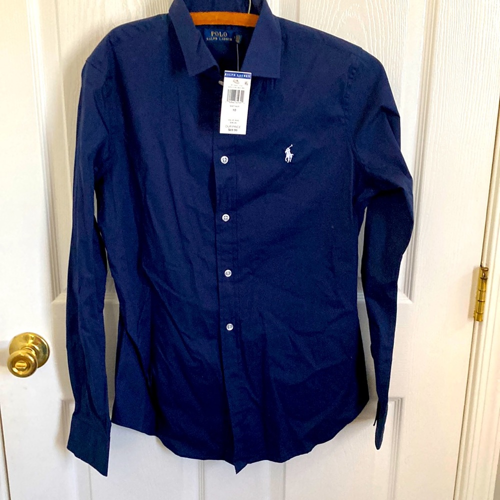 NWT Polo Ralph Lauren dress button down. Size 10.